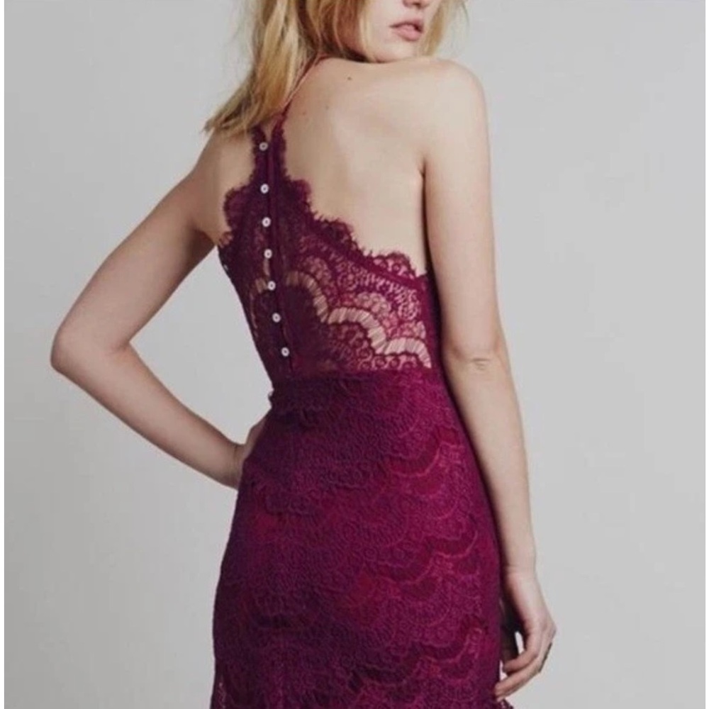 Free People She’s Got It Dress Raspberry Size Medium - Picture 3 of 10